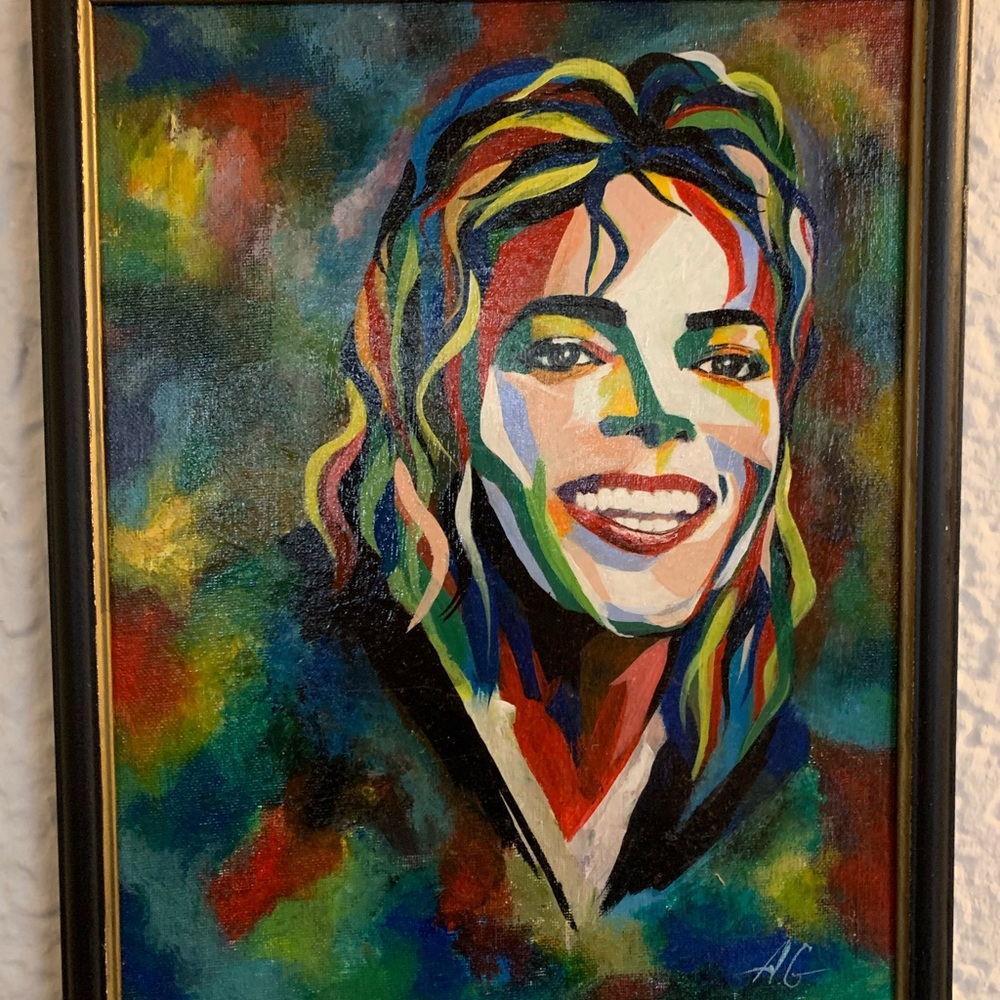 Colorful Abstract Michael Jackson Portrait Art